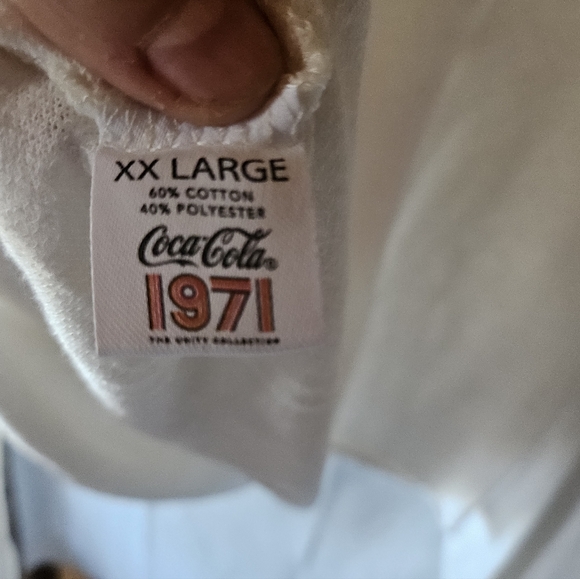 Coca Cola vintage 1971 long sleeve shirt XXL cream - Picture 4 of 4